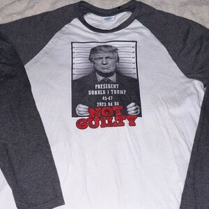 Port Company “President Donald J Trump” not Guilty 3 quarter sleeve size Large